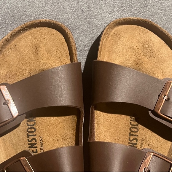 Birkenstock Women’s Arizona Sandals Birko-Flor Dark Brown Size 10US 41EU - Picture 2 of 16